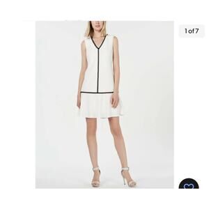 Calvin Klein VTG 60’s Inspired Sz 6 Jackie Kennedy Flounce Hem Shift Dress